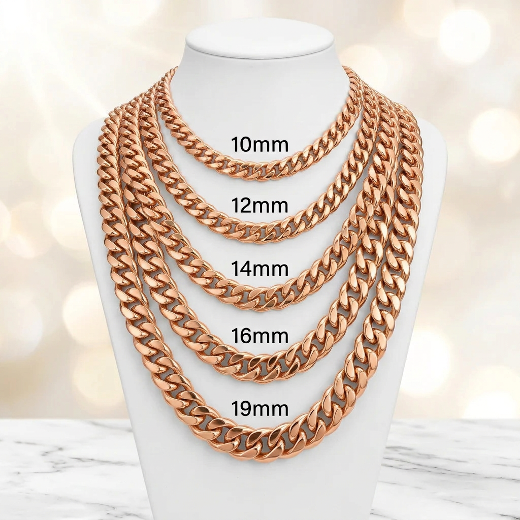 10KT Gold Hollow Puff Cuban Chains