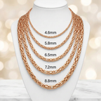 10KT Gold Solid Byzantine Chains