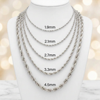 10K Gold Hollow Quint Rope Chains
