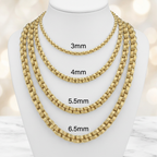 10KT Gold Hollow Alexander Chains