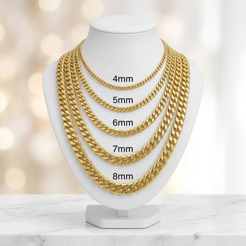 10KT Gold Hollow Puff Cuban Chains