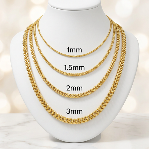 14KT Gold Hollow Franco Chains