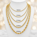 14K Gold Hollow Quint Rope Chains
