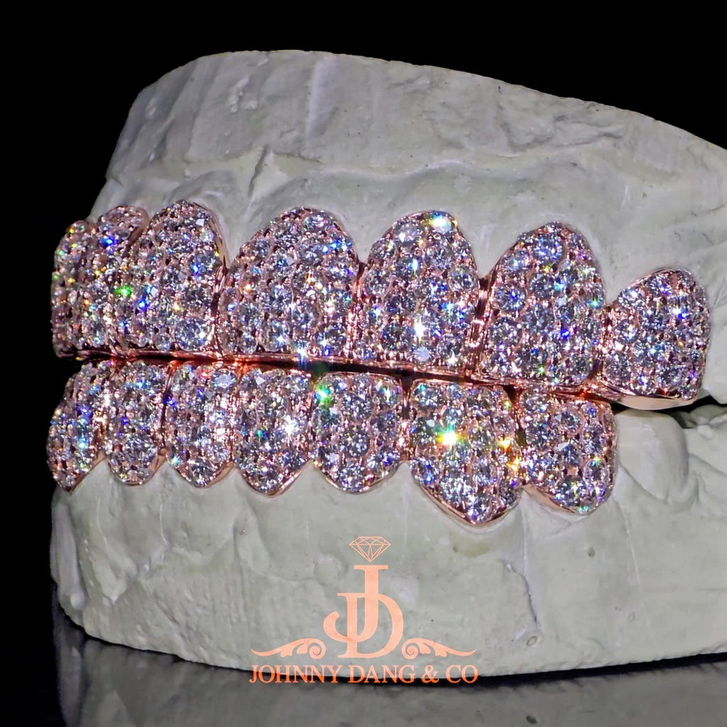 JDWR-2026-22 Flawless BBHoneycomb Set Grillz Rose Gold (Pull Out)