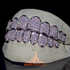 JDWR-2026-20 Flawless "Princess Cut" Invisible Set Grillz White Gold (Perm)