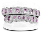 JDTK-G4050-Honeycomb Prong / Pink Emerald cut - Johnny Dang & Co