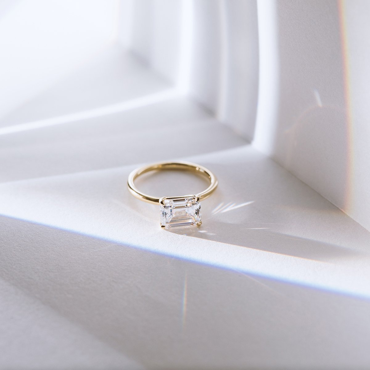 East-West Pixie Engagement Ring