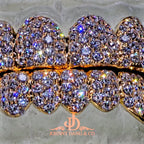 JDWR-2026-24 Flawless BBHoneycomb Set Grillz Yellow Gold (Pull Out)