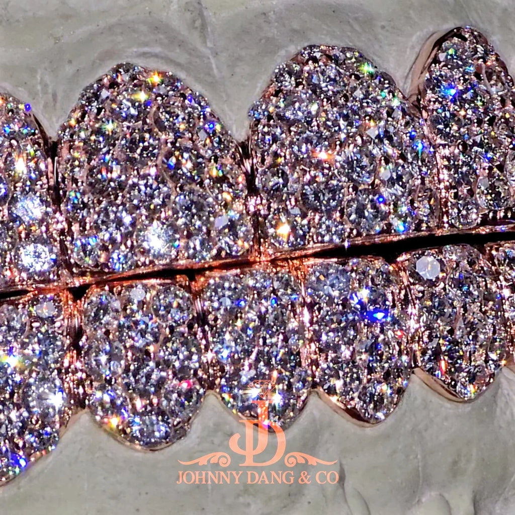 JDWR-2026-22 Flawless BBHoneycomb Set Grillz Rose Gold (Pull Out)
