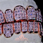 JDWR-2026-16 Flawless "King Princess Cut" Invisible Set Grillz Rose Gold (Perm