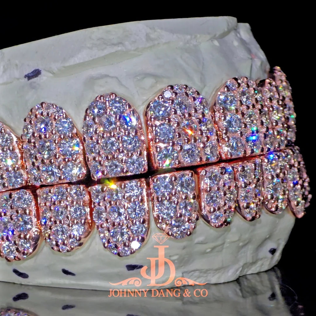 JDWR-2026-1-Flawless "10pt Ghost" Set Grillz Rose Gold (Perms)