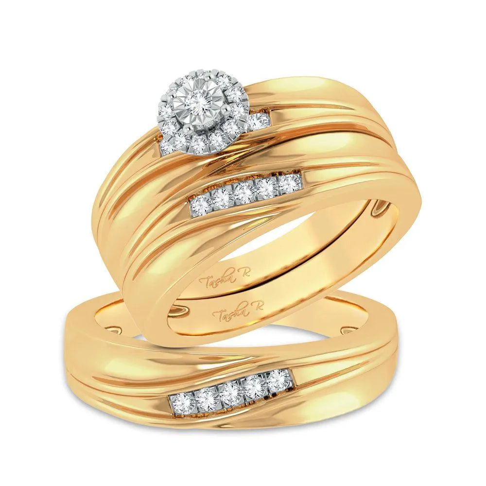 14K 0.20ct Diamond Trio Set - Johnny Dang & Co