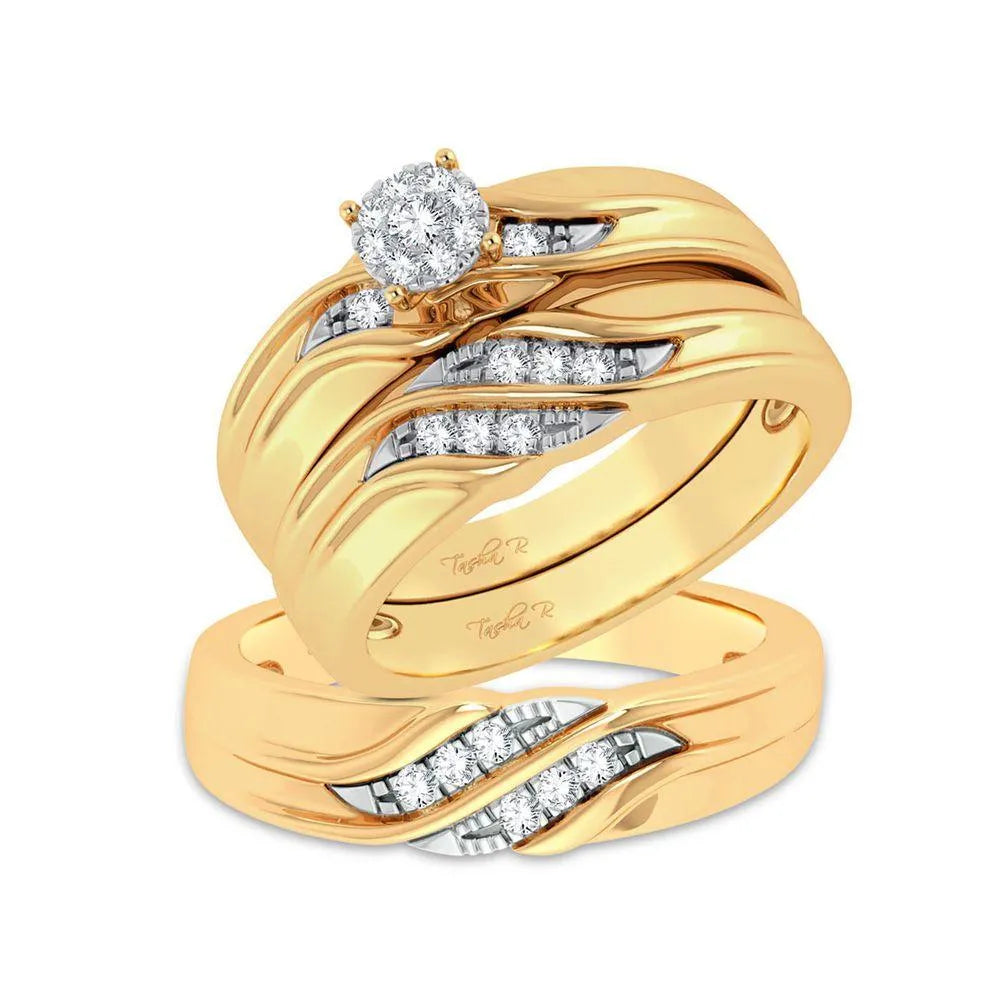 14K 0.20ct Diamond Trio Set - Johnny Dang & Co