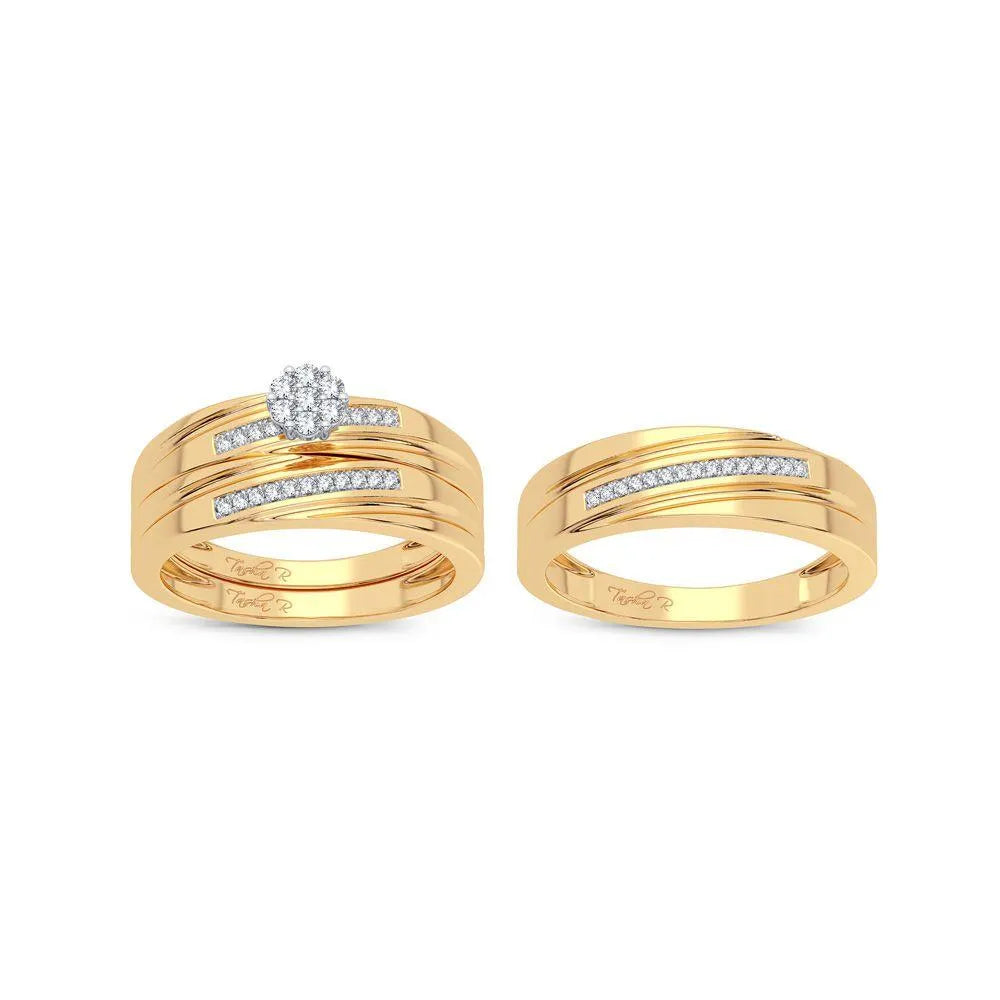 14K 0.20CT Diamond Trio Set - Johnny Dang & Co