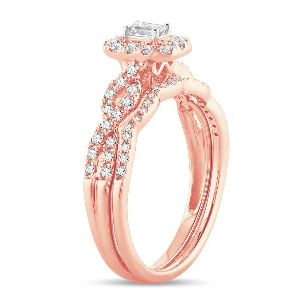 14K 0.60CT DIAMOND BRIDAL RING - Johnny Dang & Co