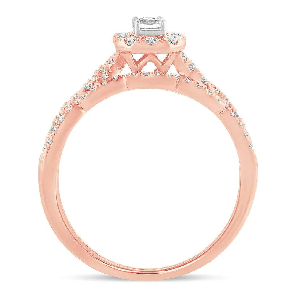 14K 0.60CT DIAMOND BRIDAL RING - Johnny Dang & Co