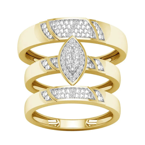 10K 0.07CT DIAMOND TRIO SET - Johnny Dang & Co