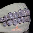 JDWR-2026-8 Flawless "Carre Cut" Invisible Set Grillz White Gold (Perm)