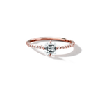 Solitaire Pave Engagement Ring