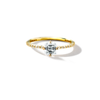 Solitaire Pave Engagement Ring