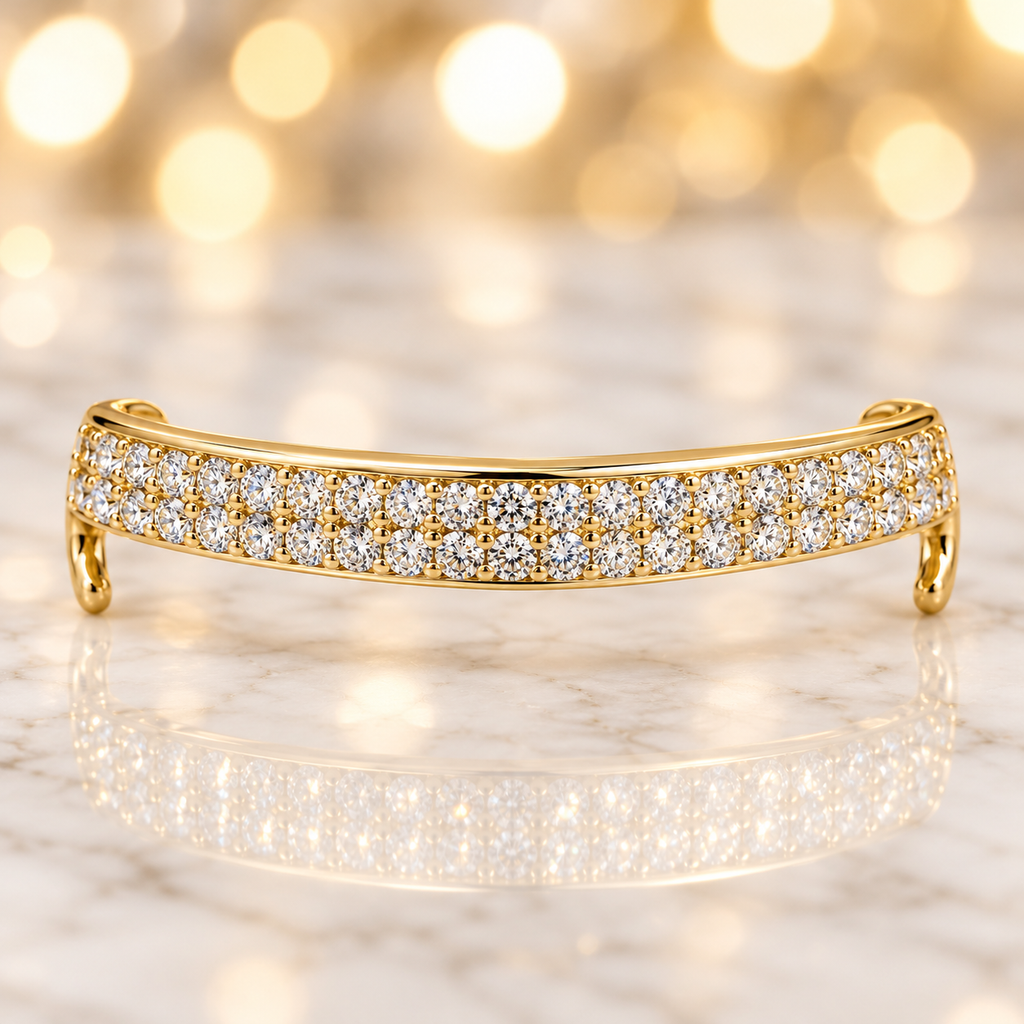 JDWR-B-JD1031 - 6 TEETH 2 DIAMOND ROW BAR GRILL
