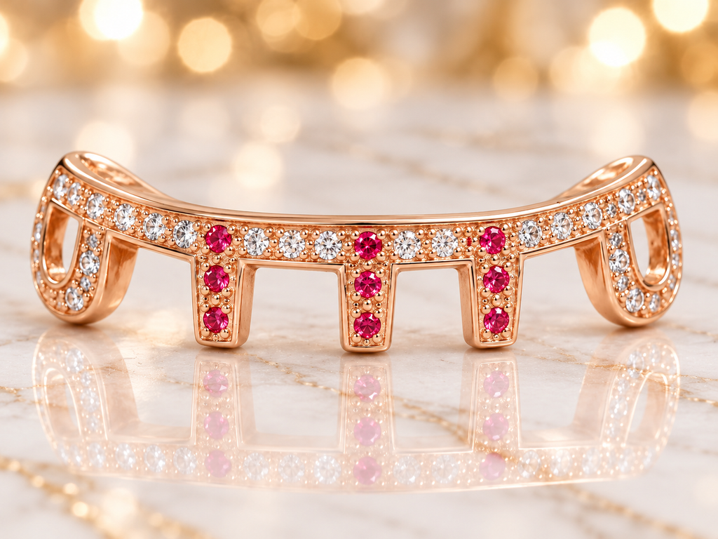 JDWR-C5037- 6 GOLDTEETH CZ