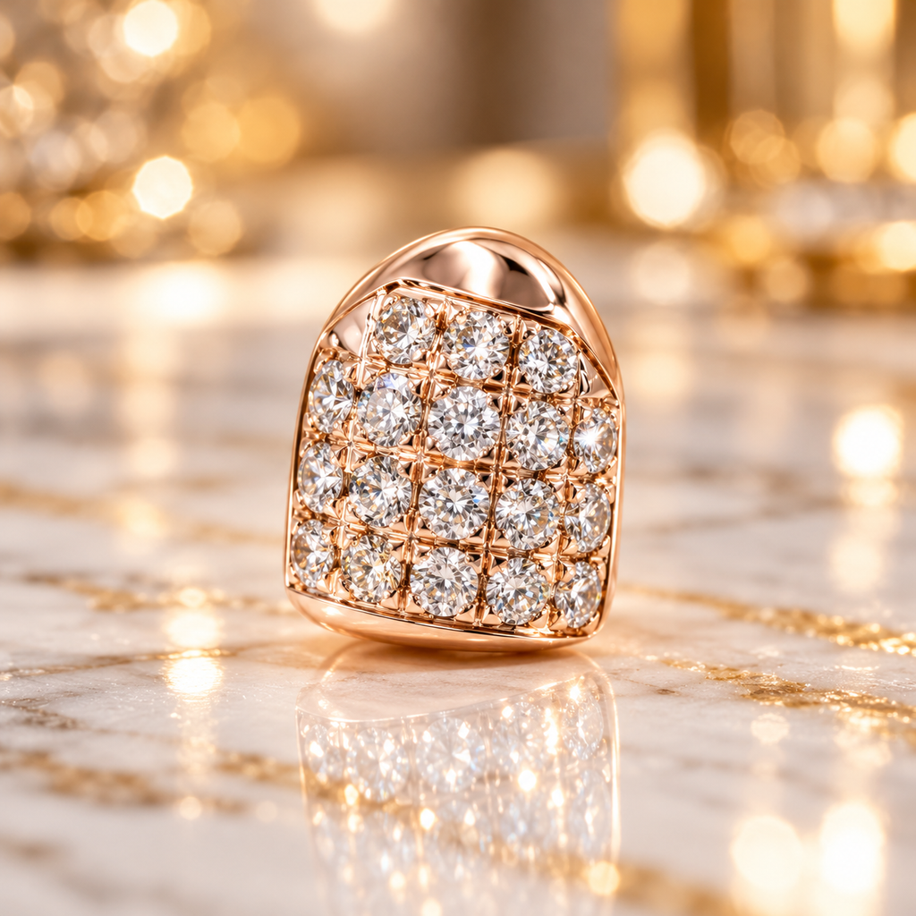 JDWR-G63-RIDING SOLO SINGLE 18K INDIVIDUAL DIAMOND TOOTH