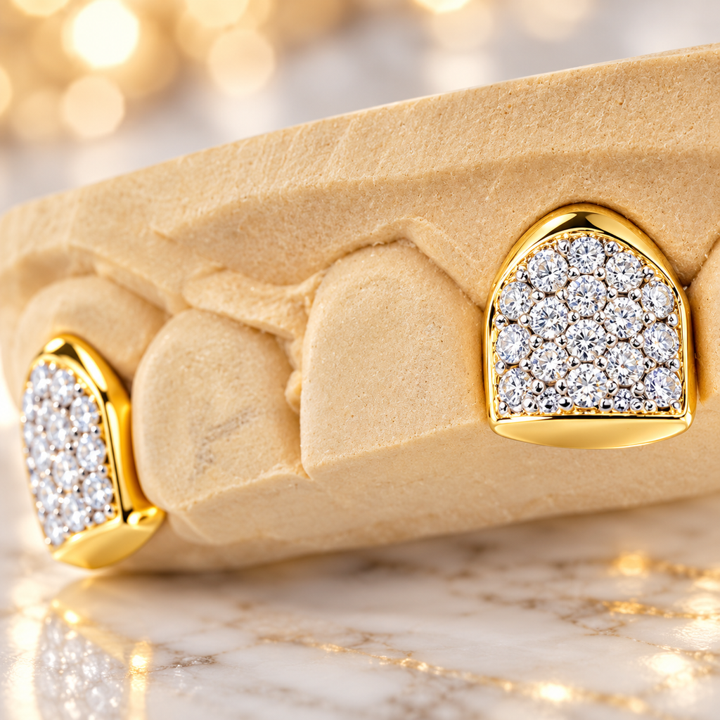 JDWR-0047-2 PRONG SET CUSTOM COLOR DIAMOND TEETH