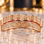 PRINCESS CUT YELLOW DIAMONDS SET IN INVISIBLE SET [TVJ S107]