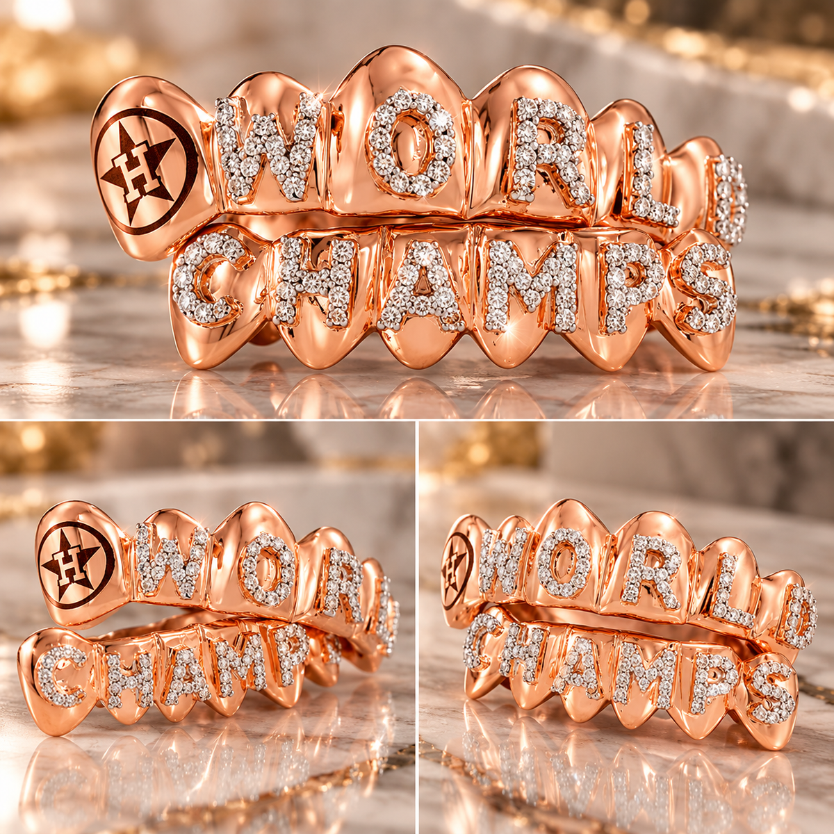 JDWR-WSG2-6 TOP & 6 BOTTOM DIMAOND WORLD CHAMPS GRILL