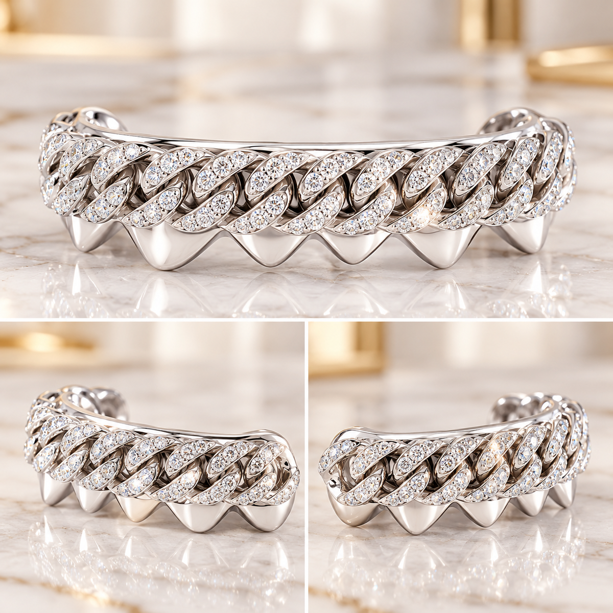 JDWR-0302-TVJ160302-1 CUSTOM CUBAN LINK DIAMOND GRILL