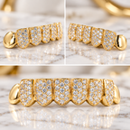 8 TEETH 6 WITH DIAMONDSHONEYCOMB PRONG SETTING