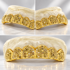 JDWR-C108C YELLOW DIAMOND HAND PRONG SET GRILL