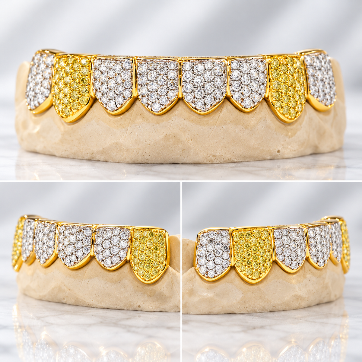 JDWR-C108D1 ROUND DIAMOND HAND PRONG SET GRILL