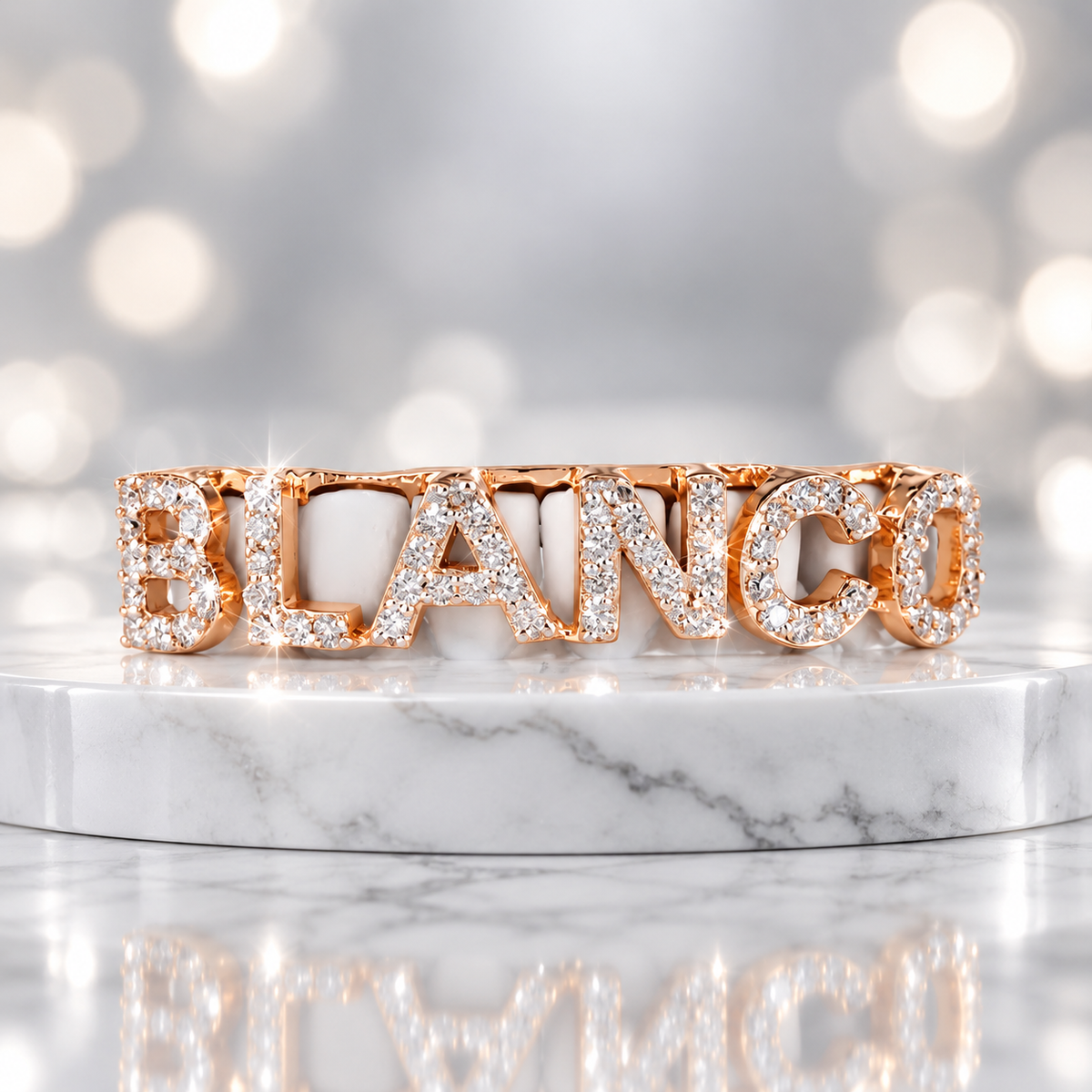 JDWR-1178- 6 TEETH TOP OR BOTTOM GRILL WITH CUSTOMS DIAMONDS OPEN FACES Custom Personalized Name Grillz