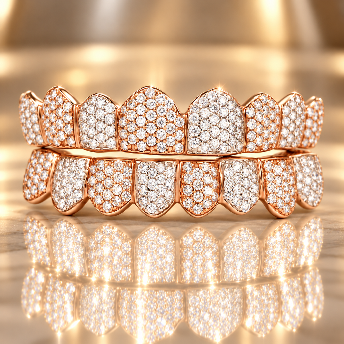 JDWR-046 - SI Two Tone Honeycomb Diamond Grillz