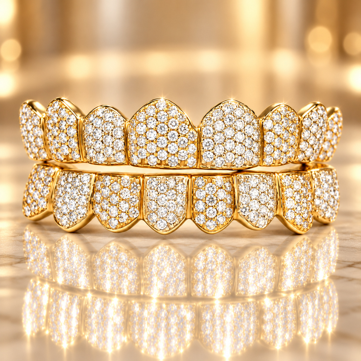 JDWR-046 - SI Two Tone Honeycomb Diamond Grillz