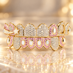 JDWR-OP201-8 Top or 8 Bottom Shooting Star Opal and Honeycomb Grillz