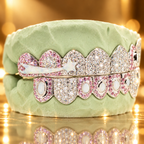 JDWR-OP201-8 Top or 8 Bottom Shooting Star Opal and Honeycomb Grillz