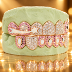 JDWR-OP201-8 Top or 8 Bottom Shooting Star Opal and Honeycomb Grillz