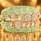 JDWR-OP201-8 Top or 8 Bottom Shooting Star Opal and Honeycomb Grillz
