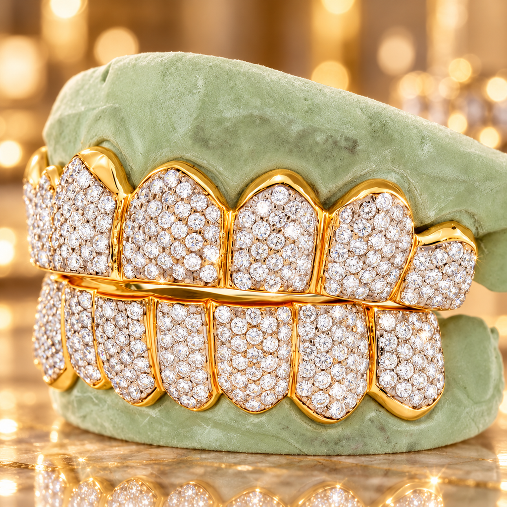JDWR-S161104-Young Dolph Hand Prong Set Diamond Grill