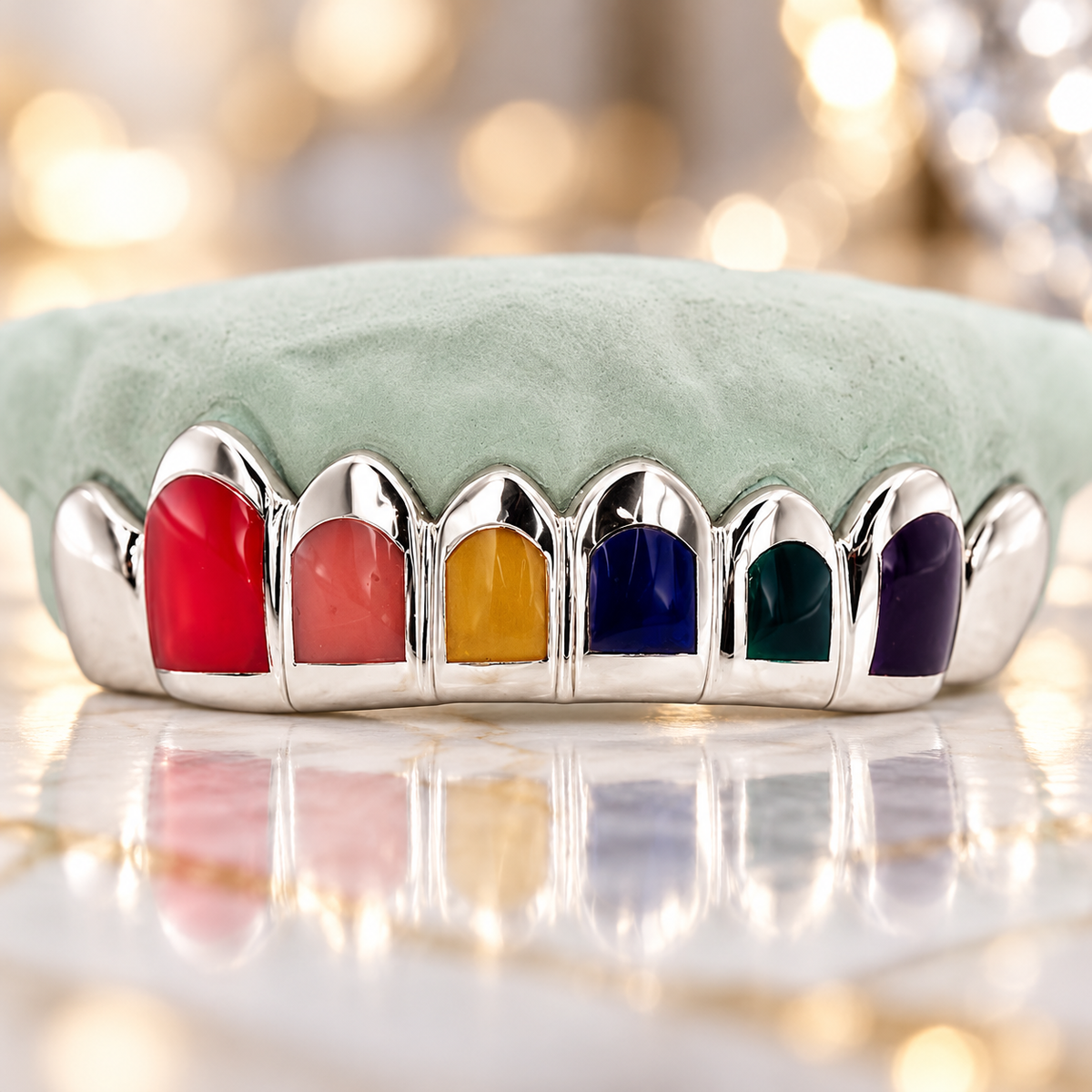 JDWR-CPG3003 CANDY PAINT EIGHT TEETH GRILL SIX WITH ENAMEL