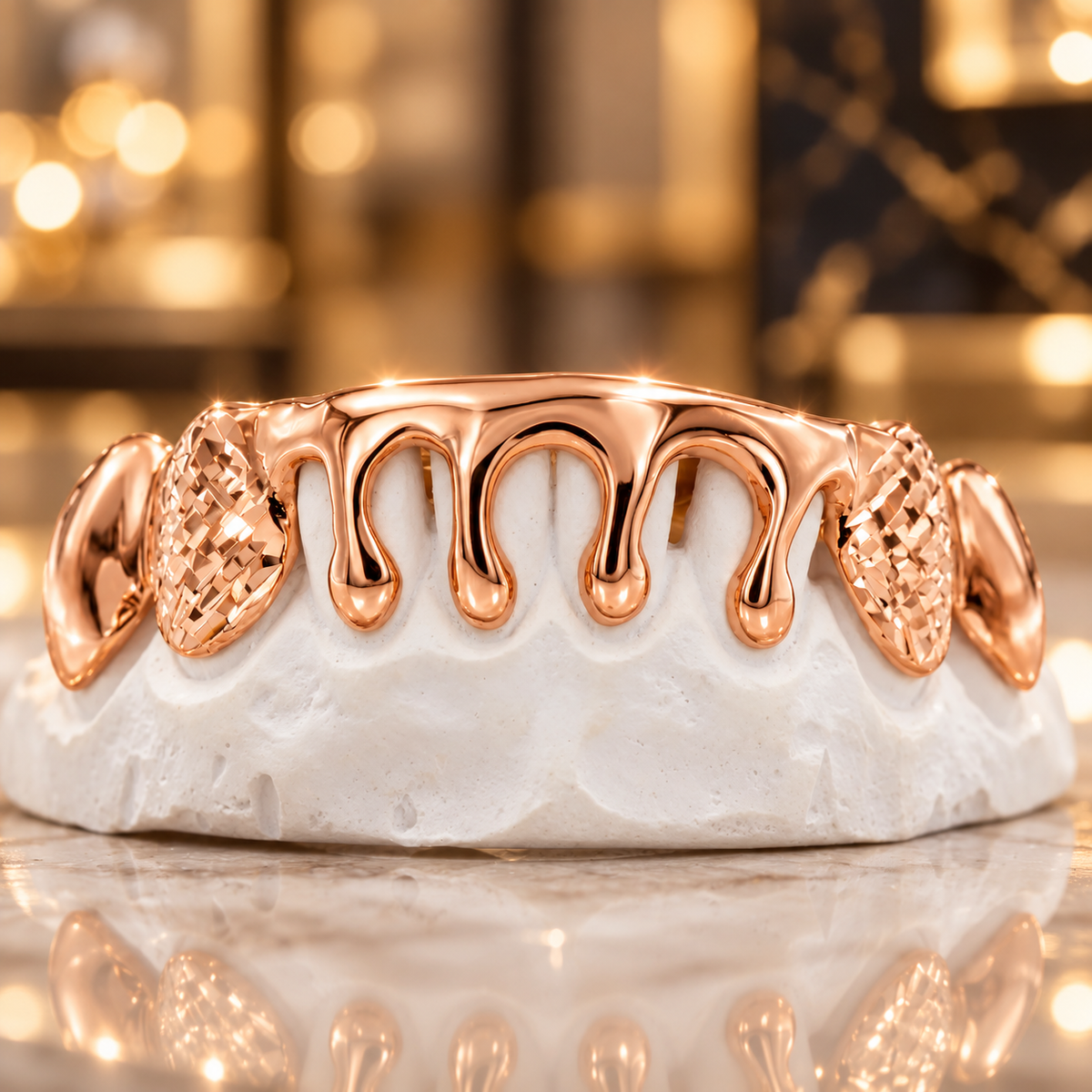 JDWR-53-C-8 Piece Dripping Gold Grill
