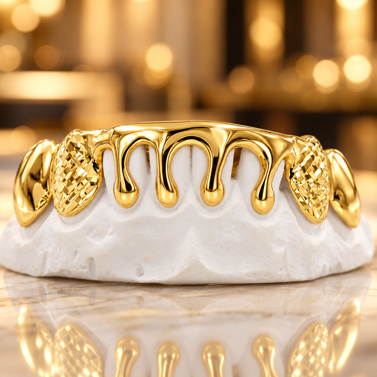 JDWR-53-C-8 Piece Dripping Gold Grill