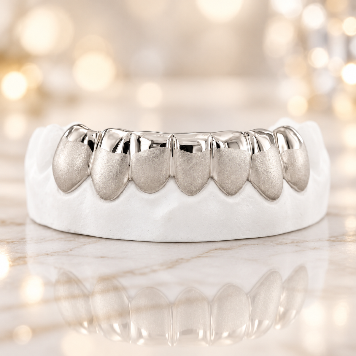 JDWR-S161706- 6 TOP OR 6 BOTTOM Teeth Solid With Partial Sand Finish
