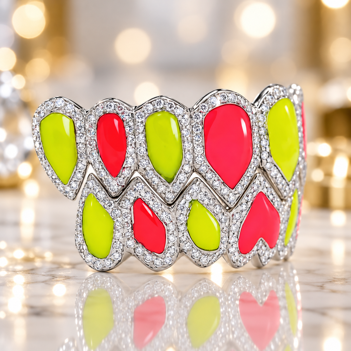 JDWR-CPG171210 RIFF RAFF CUSTOM CANDY ENAMEL DIAMOND GRILL
