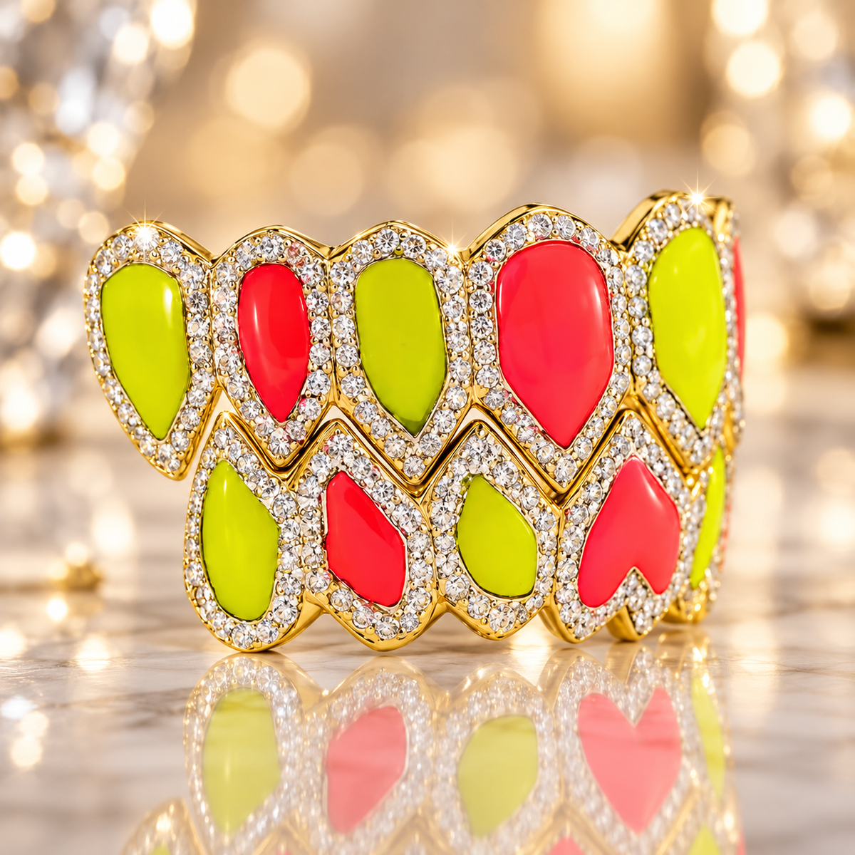 JDWR-CPG171210 RIFF RAFF CUSTOM CANDY ENAMEL DIAMOND GRILL