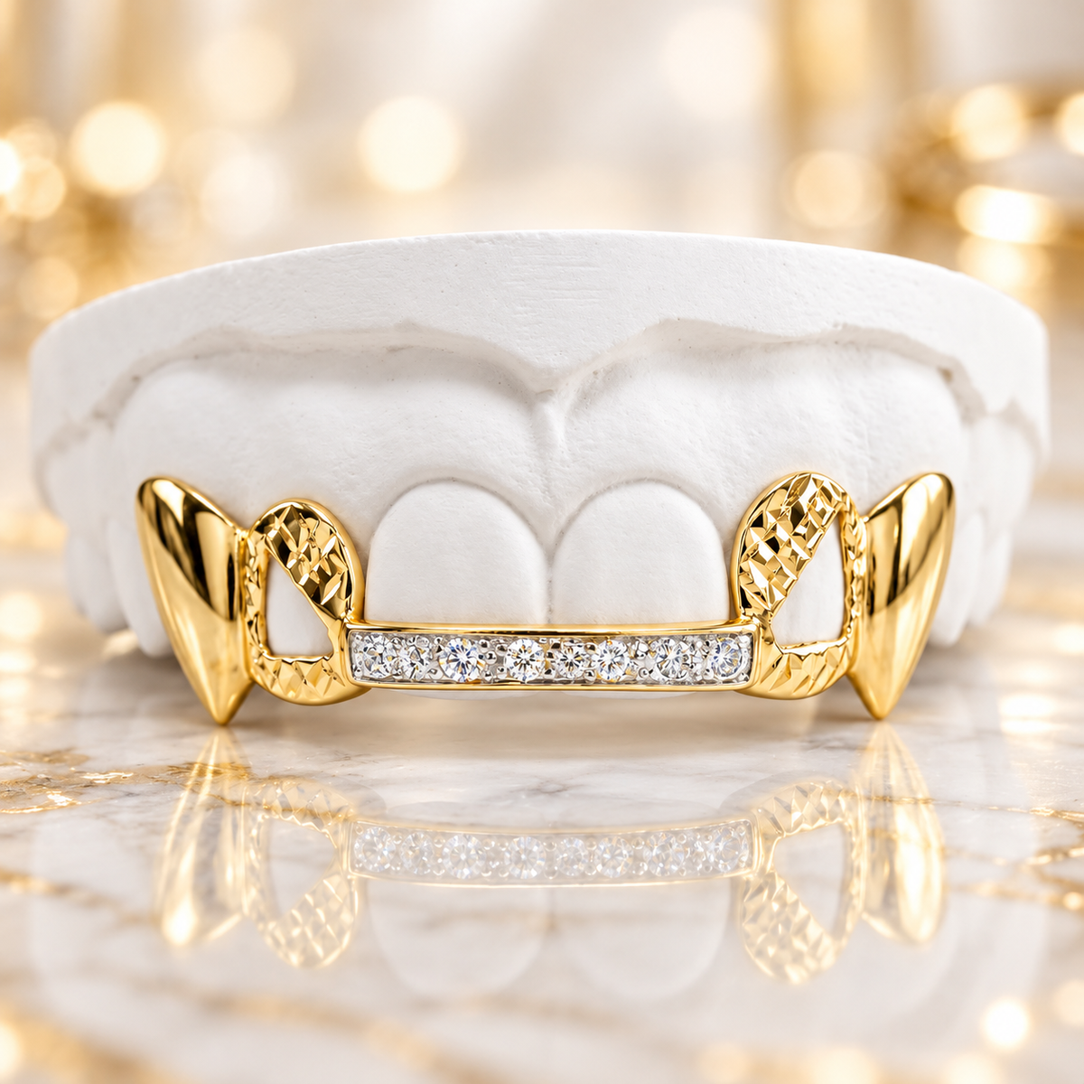JDWR-G10-VAMP1 - Diamond Bar with Diamond Cut Grillz