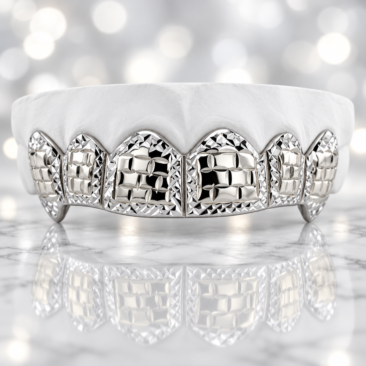 JDWR5-BRICKS- 6 Teeth Solid Diamond Cut Grill